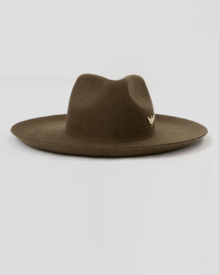 Southern Gents Wide Brim Naked Fedora - Olive