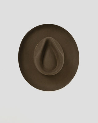 Southern Gents Wide Brim Naked Fedora - Olive