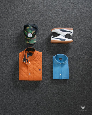 Southern Gents Quilted Vest - Tangerine