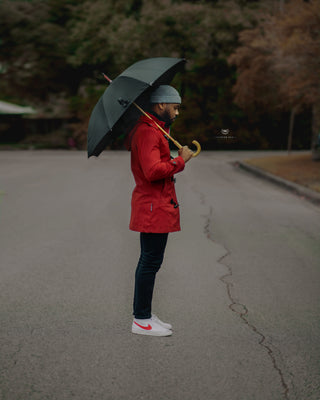 Southern Gents Toggle Raincoat - Red
