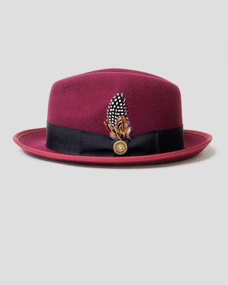 Southern Gents Trilby Fedora - Burgundy V2