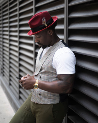 Southern Gents Trilby Fedora - Burgundy V2